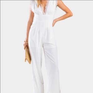 Mi Ami White lace jumpsuit XXS